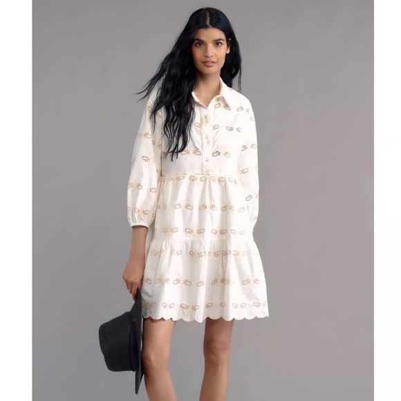 Anthropologie Dresses & Skirts - Anthro Maeve Bettina Eyelet Bee Dress